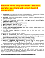 Maryville NURS 611 Patho Exam 1 Test Bank Complete Questions And