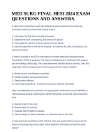 MED SURG FINAL HESI 2024 LATEST EXAM QUESTIONS AND ANSWERS MED SURG