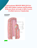 Lab Practicum BIOS255 BIOS 255 New 2025 2026 Update Anatomy And