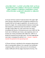 ATLS PRE-TEST / LATEST ATLS PRE-TEST ACTUAL QUESTIONS AND CORRECT DETAILED ANSWERS