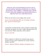 NURS 676 ADVANCED PHARMACOLOGY FINAL EXAM NEWEST 2025/2026 COMPLETE ...