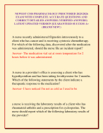 NEWEST CMS PHARMACOLOGY PROCTORED 2025/2026 EXAM WITH COMPLETE ACCURATE QUESTIONS