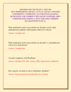 2025/2026 NSG 552 EXAM 3 / NSG 552 PSYCHOPHARMACOLOGY ACTUAL EXAM 3 (WILKES UNIVERSITY)