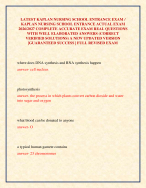 LATEST KAPLAN NURSING SCHOOL ENTRANCE EXAM / KAPLAN NURSING SCHOOL ENTRANCE ACTUAL EXAM 2026/2027