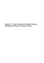 Chapter 9 - Wong s Essentials of Pediatric Nursing 10th Edition Hockenberry Rodgers Wilson