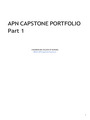 NR 661 APN Capstone Portfolio Part 1, Chamberlain College of Nursing NR 661: Capstone Practicum