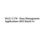 WGU Course C170 - Data Management  (Applications)