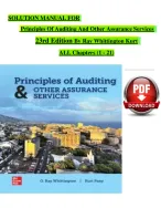 SOLUTION MANUAL FOR  Principles Of Auditing And Other Assurance Services   23rd Edition By Ray