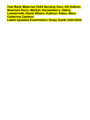 Test Bank Maternal Child Nursing Care