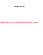 14 YEAR OLD iHuman - Pain and Swelling in Right Ankle-Latest 2024-2025