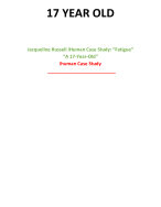 17 YEAR OLD Jacqueline Russell iHuman Case Study-Fatigue-Latest 2024-2025