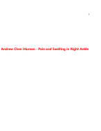 Andrew Chen iHuman - Pain and Swelling in Right Ankle-Latest 2024-2025