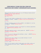 CDFM MODULE 2, 3 AND 4 EXAMS
