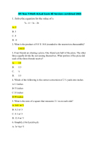 ATI Teas 7 Math Actual Exam All Versions combined 2025