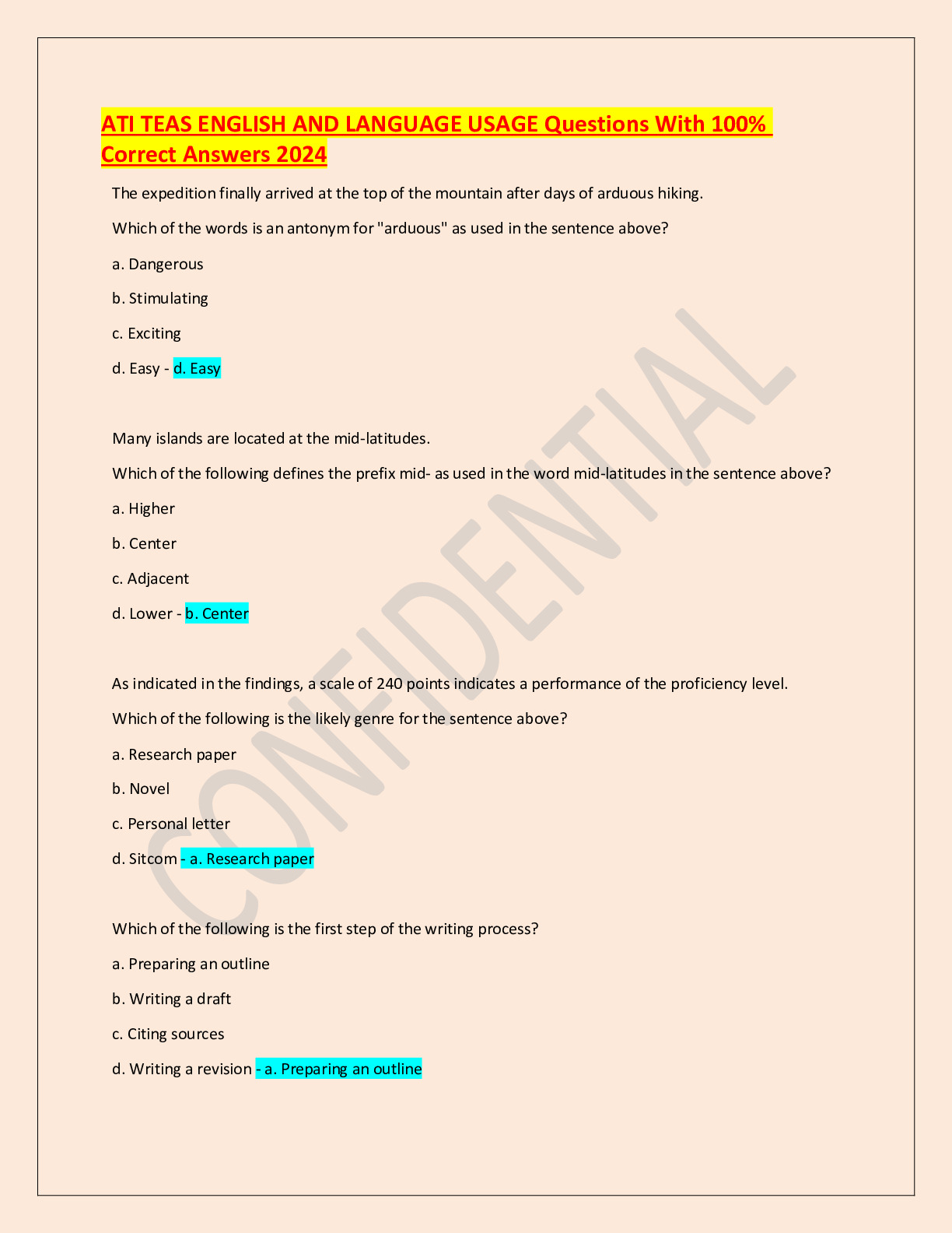 ATI TEST Respiratory Upper and Lower GI Nclex Practice Questions and ...