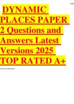 DYNAMIC PLACES PAPER 2 Questions and Answers Latest Versions 2025 TOP RATED A+