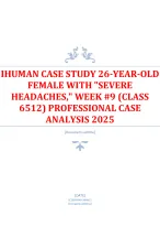 IHUMAN CASE STUDY 26-YEAR-OLD FEMALE WITH SEVERE HEADACHES WEEK 9 ...