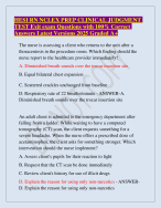 HESI RN NCLEX PREP CLINICALJUDGMENT TEST Exit exam Questions with 100- Correct Answers Latest Versi