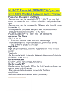 NUR-230 Exam -4 (PEDIATRICS) Question with 100- Verified Answers Latest Version