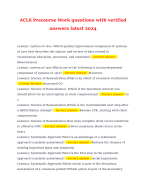 ACLS Precourse Work questions with verified answers latest 2024