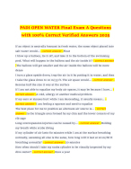 PADI OPEN WATER Final Exam A Questions with 100% Correct Verified Answers 2025