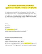 ACLS PreTest Pharmacology and Practical Application with Verified Solutions Latest Update