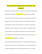 ACLS practical application questions and answers