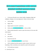 BLS exam B questions with correct detailed verified answers latest ...