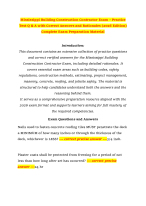 Mississippi Building Construction Contractor Exam – Practice Test Q & A with Correct Answers