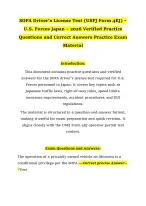 SOFA Driver’s License Test (USFJ Form 4EJ) – U.S. Forces Japan – 2026 Verified Practice Questions
