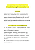 CPNRE Exam 1 Practice Questions and Rationales Nursing Preparation Material