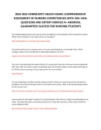 2026 HESI COMMUNITY HEALTH EXAM: COMPREHENSIVE  ASSESSMENT OF NURSING COMPETENCIES
