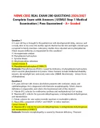 NBME CBSE REAL EXAM 200 QUESTIONS 2026/2027 |Complete Exam with Answers | USMLE Step 1 Medical Exam