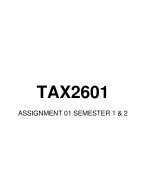 TAX2601 ASSIGNMENT 01 SEMESTER 1 & 2