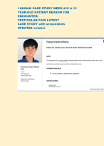 COMPREHENSIVE HUMAN CASE STUDY WEEK #10 A 13 YEAR-OLD EXAM BUNDLE