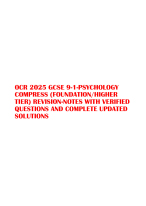 OCR 2025 GCSE 9-1-PSYCHOLOGY COMPRESS (FOUNDATION/HI