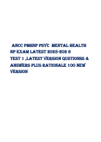ANCC Pmhnp PSYC  MENTAL HEALTH NP EXAM LATEST 2025-2026