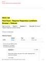 PSYC 140 Final Exam - Requires Respondus LockDown Browser + Webcam (GRADED A)