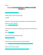 NUR 202 EXAM QUESTIONS & VERIFIED ANSWERS  GRADED A+