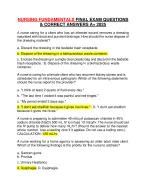 NURSING FUNDAMENTALS FINAL EXAM QUESTIONS and CORRECT ANSWERS A+ 2025 ...