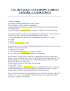 CDL TEST QUESTIONS AND 100% CORRECT  ANSWERS – LATEST UPDATE