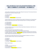 PAX SCIENCE NLN EXAM QUESTIONS AND  100% CORRECT ANSWERS - SCORED A+