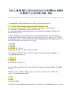 NMLS PRACTICE TEST 100 EXAM QUESTIONS WITH  CORRECT ANSWERS 2024 - 2025