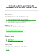 MN576 FINAL EXAM QUESTIONS AND  ANSWERS (GRADED A) KAPLAN UNIVERSITY