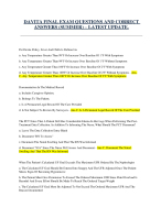 DAVITA FINAL EXAM QUESTIONS AND CORRECT  ANSWERS (SUMMER) – LATEST UPDATE.