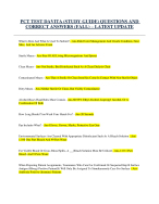 PCT TEST DAVITA (STUDY GUIDE) QUESTIONS AND  CORRECT ANSWERS (FALL) – LATEST UPDATE