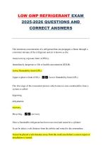 Low GWP Refrigerant Exam 2025–2026 | Complete - DocMerit