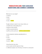 Medication Aide Test 2025/2026 – Complete Exam - DocMerit