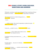 DBIA Exam 2 Study Guide (2025–2026) – Complete Questions and Answers