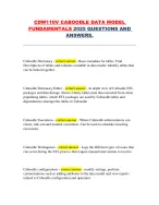CDW110V Caboodle Data Model Fundamentals – 2025 – Complete Questions ...